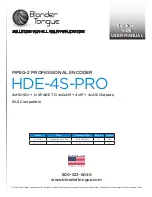 Blonder tongue HDE-4S-PRO User Manual preview