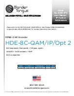 Blonder tongue HDE-8C-QAM/IP/Opt 2 User Manual preview