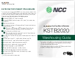 Preview for 1 page of Blonder tongue Pioneer iVideo KAON KSTB2020 Warehousing Manual