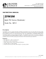 Blonder tongue ZFMSM Instruction Manual preview