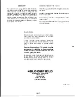 Preview for 11 page of Bloomfield Integrity 8746 Owner'S Manual