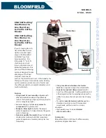 Bloomfield Koffee-King 8542 Specifications preview