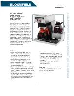 Preview for 1 page of Bloomfield Koffee-King 8571 Specifications