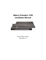 Preview for 1 page of Bloomy Battery Simulator 1200 Installation Manual