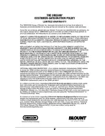 Preview for 18 page of Blount 88-021 Operator'S Manual