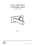 Preview for 1 page of Blu Bathworks Opus 2 electronica TEU211 Installation Manual