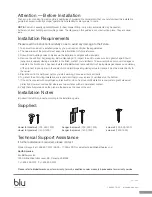 Preview for 2 page of Blu 1200 Series Installation Manual