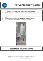 Blu Contempo Series Assembly Instructions Manual предпросмотр