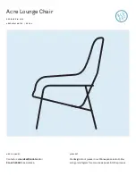 Предварительный просмотр 1 страницы BluDot Acre Lounge Chair Assembly Notes