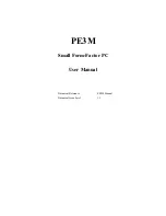 Preview for 1 page of BLUE CHIP PE3M User Manual