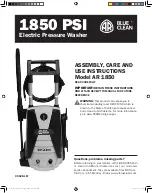 Blue Clean AR 1850 Assembly, Care And Use Instructions preview