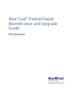 Предварительный просмотр 1 страницы Blue Coat PacketShaper PS12000 Series Maintenance And Upgrade Manual