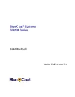 Предварительный просмотр 1 страницы Blue Coat SG200 200 A Installation Manual