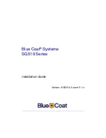 Blue Coat SG510 Series Installation Manual предпросмотр