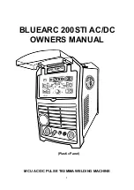 Предварительный просмотр 1 страницы Blue Demon BLUEARC 200STI AC/DC Manual