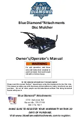 Blue Diamond 32-44 Owner'S/Operator'S Manual предпросмотр