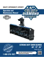 Blue Diamond EXTREME DUTY SNOW BLOWER 68 Operation And Maintenance Manual preview