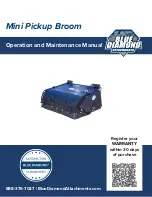 Preview for 1 page of Blue Diamond Mini Pickup Broom Operation And Maintenance Manual