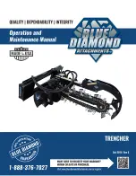 Blue Diamond TRENCGER Operation And Maintenance Manual предпросмотр