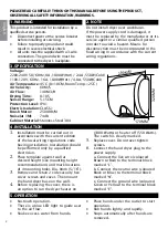 Preview for 2 page of Blue Dry BD1000BS User Manual