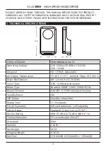 Предварительный просмотр 3 страницы Blue Dry HD-BD988 User Manual