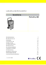 Blue Dry Porta-Dry 400 Series Instructions For Use Manual preview