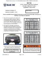 Blue Ox BX1136 Installation Instructions Manual preview