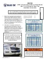 Preview for 1 page of Blue Ox BX2198 Installation Instructions Manual