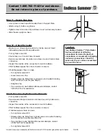 Предварительный просмотр 11 страницы Blue Rhino Endless Summer 153110 Owner'S Manual