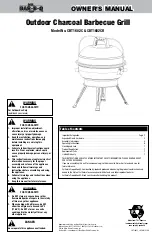 Blue Rhino Mr. Bar-B-Q CBT1602C Owner'S Manual предпросмотр