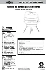 Предварительный просмотр 9 страницы Blue Rhino Mr. Bar-B-Q CBT1602C Owner'S Manual