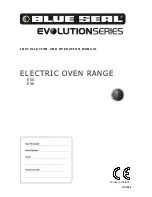 Blue Seal E50 Installation And Operation Manual preview