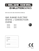 Blue Seal Evolution GE505 Operation Manual preview