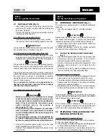 Preview for 11 page of Blue Seal SMW 15 Instructions For Use And Maintenance Manual