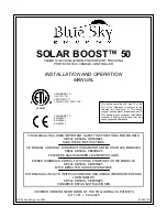 Preview for 1 page of Blue Sky Energy SB50DL Installation And Operation Manual