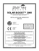 Blue Sky Energy SOLAR BOOST 3048 Installation And Operation Manual предпросмотр