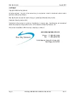 Preview for 2 page of Blue Sky Network 100140 Installation Manual