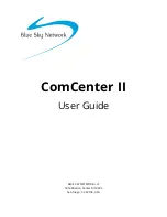 Blue Sky Network ComCenter II User Manual preview