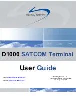 Blue Sky Network D1000 Series User Manual preview
