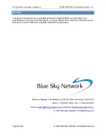 Предварительный просмотр 4 страницы Blue Sky Network D1000 Series User Manual