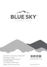 Preview for 14 page of Blue Sky Outdoor Living 2611529 Owner'S Manual