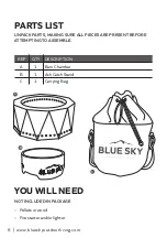 Preview for 6 page of Blue Sky Outdoor Living PFP1513 Owner'S Manual