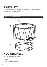 Preview for 6 page of Blue Sky Outdoor Living PFP3318 Owner'S Manual