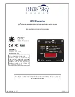 Preview for 1 page of BLUE SKY IPN Remote Installation And Operation Manual