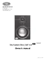 Предварительный просмотр 1 страницы BLUE SKY Sky System One SAT 6.5 MK II Owner'S Manual