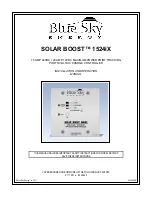 Preview for 1 page of BLUE SKY SOLAR BOOST 1524iX Installation And Operation Manual