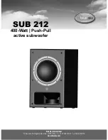 BLUE SKY SUB 212 Owner'S Manual preview