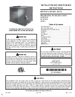 Preview for 1 page of Blue Summit BPRPGE14 Installation And Maintenance Instructions Manual