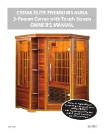 Blue Wave CEDAR ELITE PREMIUM SAUNA Owner'S Manual предпросмотр