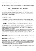 Preview for 2 page of Blue Wave Flow Xtreme NE4513 Owner'S Manual